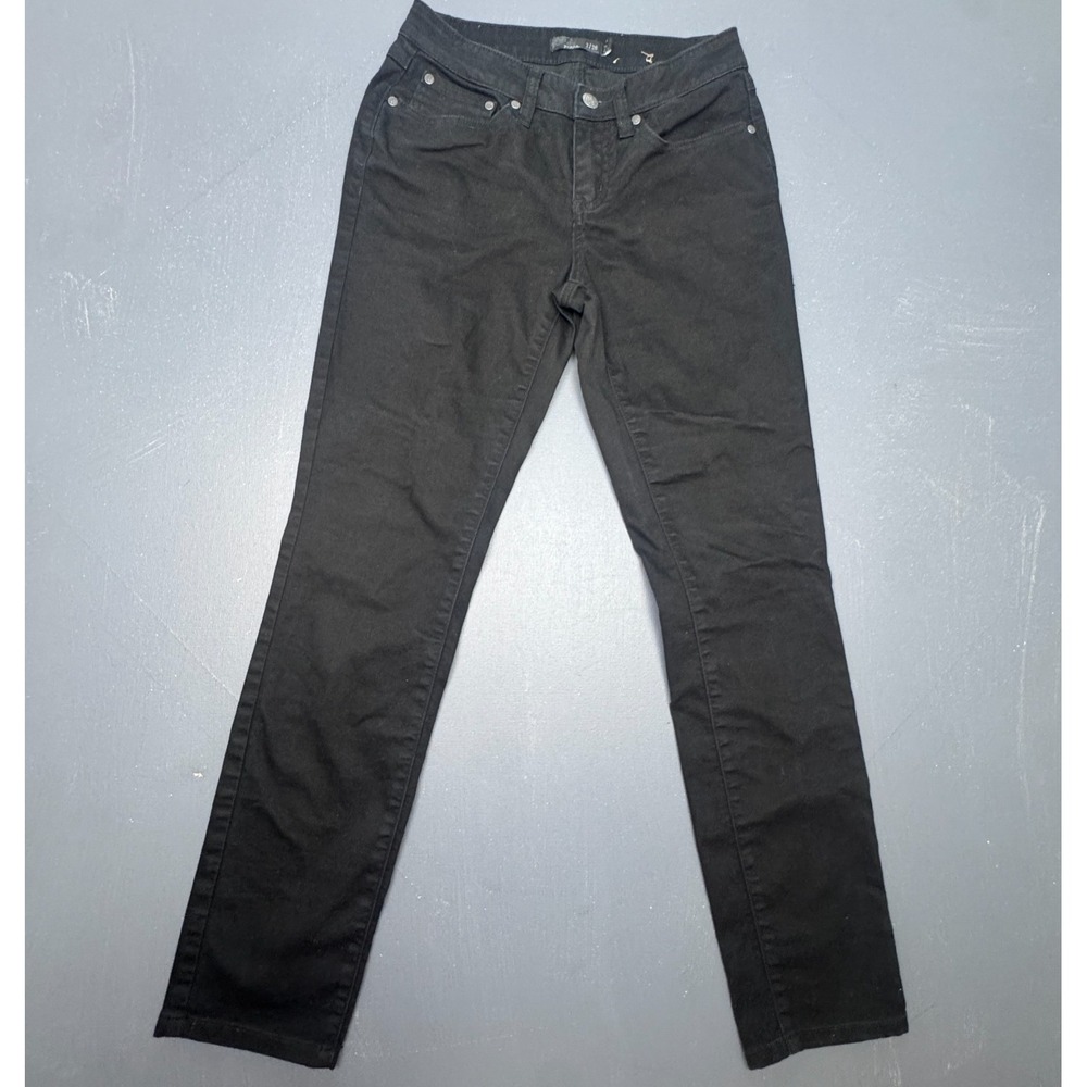 PrAna Womens Size 2/26 Black Skinny Jeans Stretch Organic Cotton Mid Rise Casual